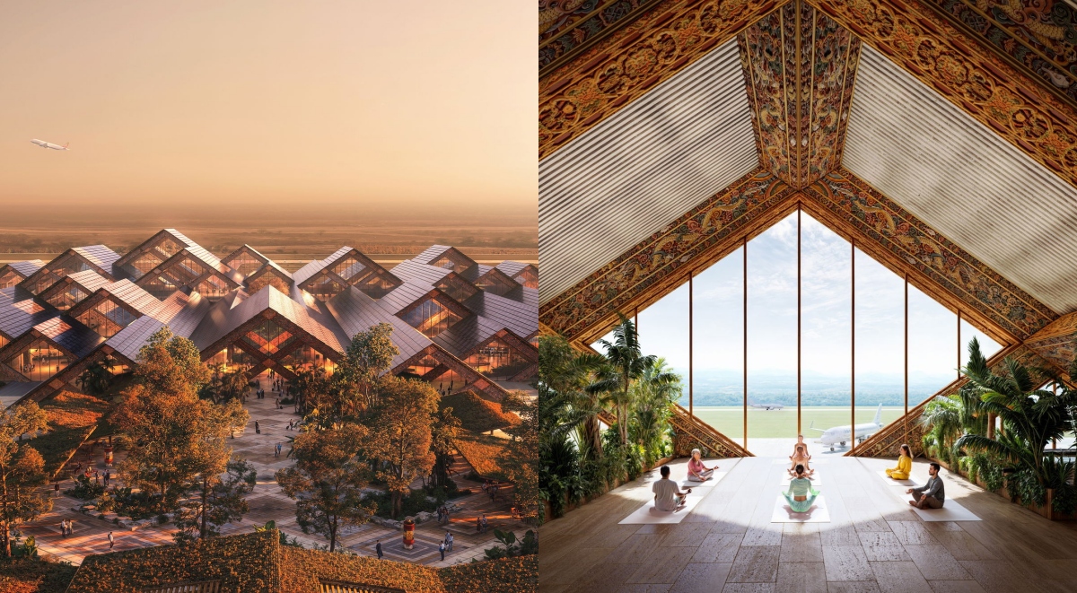 BIG操刀不丹「蓋勒普座國際機場」：呼應喜馬拉雅山意象，結合綠意、傳統木雕工藝、放鬆冥想的機場建築