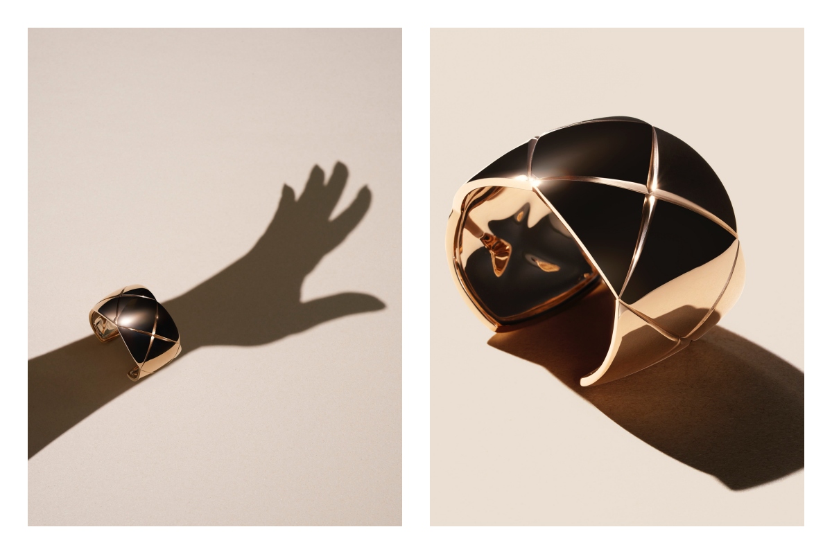 COCO CRUSH銬式手環18K BEIGE米色金。（圖片提供：香奈兒）