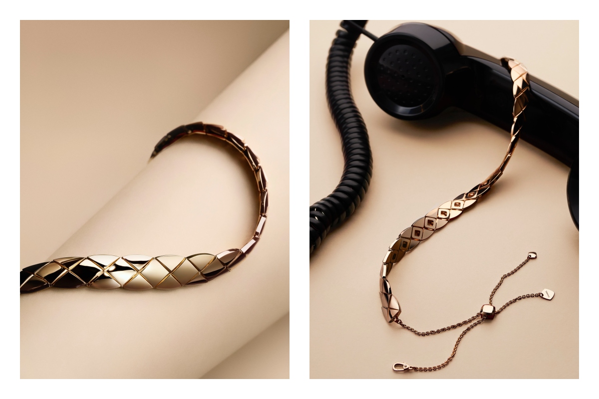 COCO CRUSH柔軟頸鍊18K BEIGE米色金。（圖片提供：香奈兒）