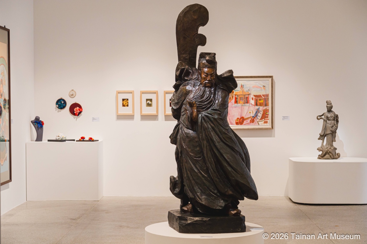 藝術家陳正雄老師的〈關公〉栩栩如生，在展場中非常有正氣且震懾全場。（圖片提供：南美館）