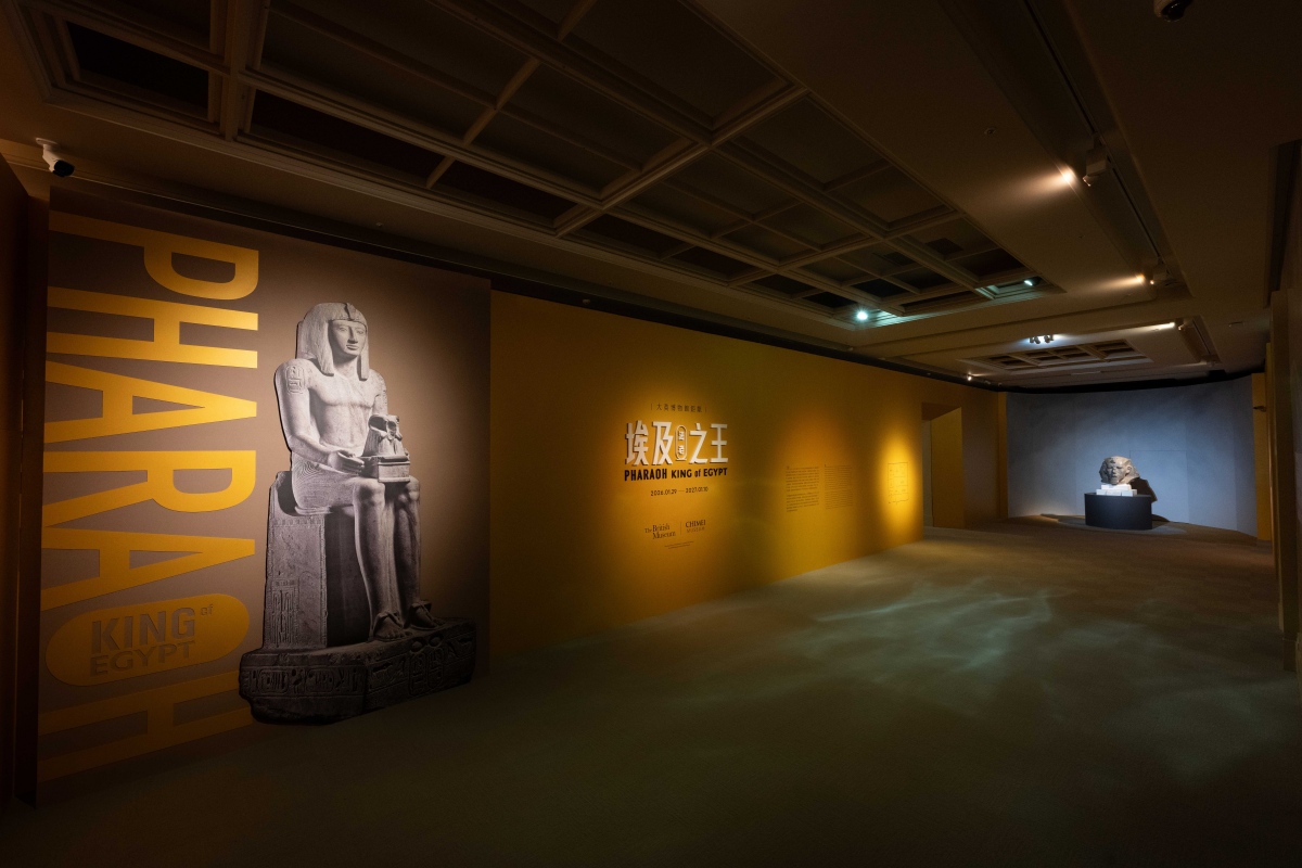 奇美博物館特展《埃及之王：法老》入口廊道。（圖片提供：奇美博物館）