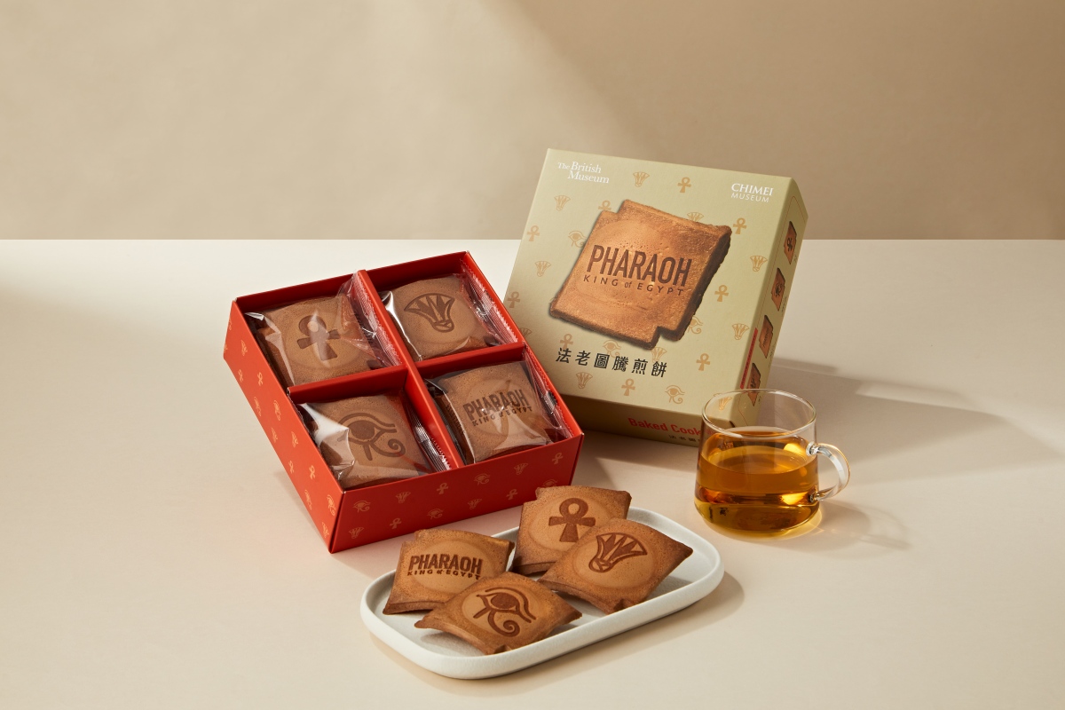 《埃及之王》展覽煎餅禮盒禮盒（12包入），420元。（圖片提供：奇美博物館）