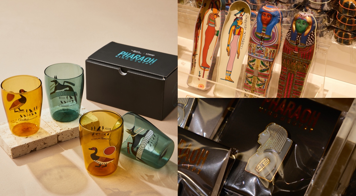 《埃及之王：法老》展覽周邊有什麼？埃及迷必收藏，造型徽章、悠遊卡、玻璃杯組、Q版神祇吊飾等超過150種品項