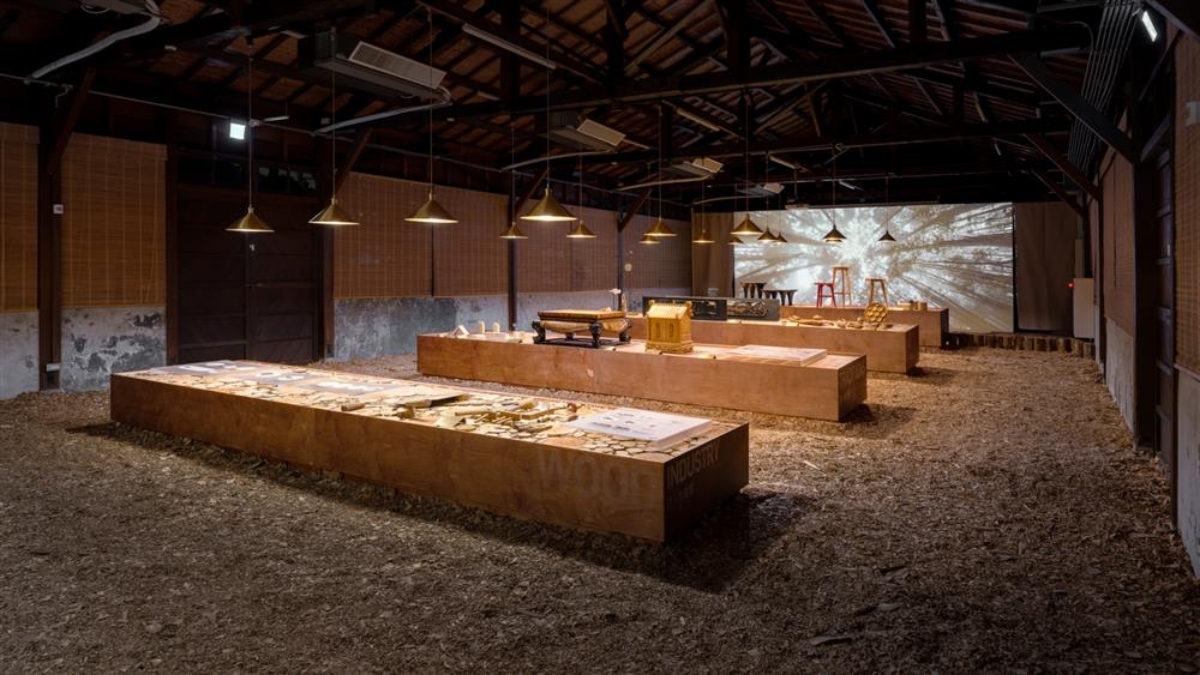 位於嘉義製材所手編工廠的「ONE WOOD」展區（圖片來源：台灣設計研究院）