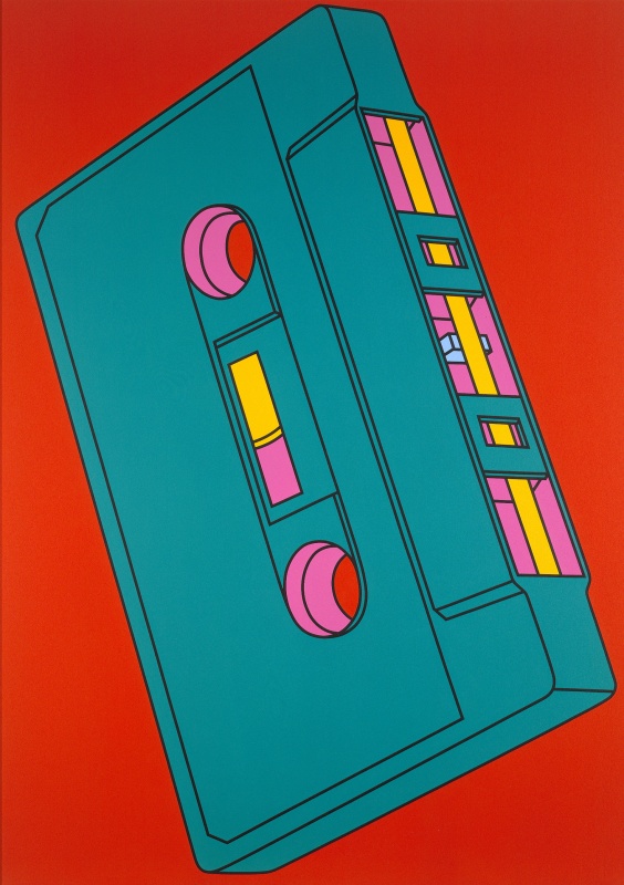  麥可．克雷格－馬丁《錄音帶》，2002，壓克力彩、畫布，289.6 × 208.3 cm © Michael Craig-Martin. 藝術家版權所有，圖片提供：藝術家、高古軒。