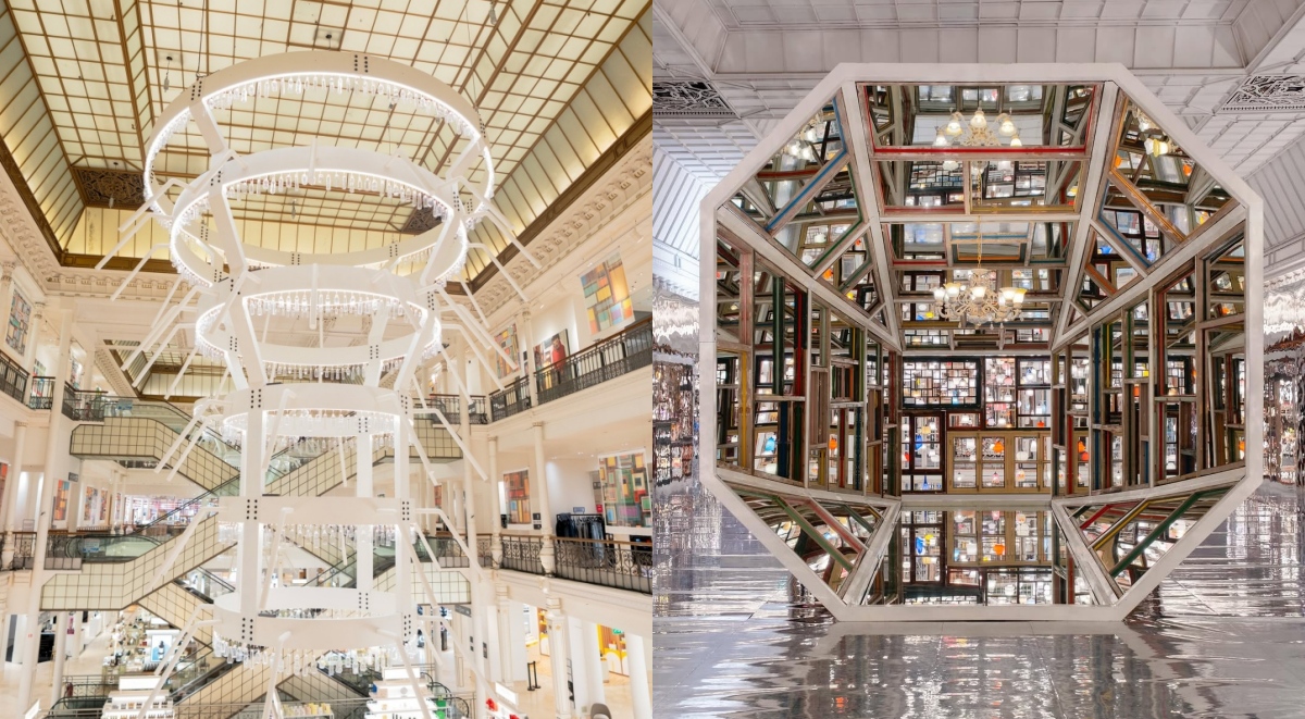 巴黎樂蓬馬歇百貨絕美展覽！藝術家宋冬回收「現成物」，打造巨型吊燈、沉浸式萬花筒鏡屋