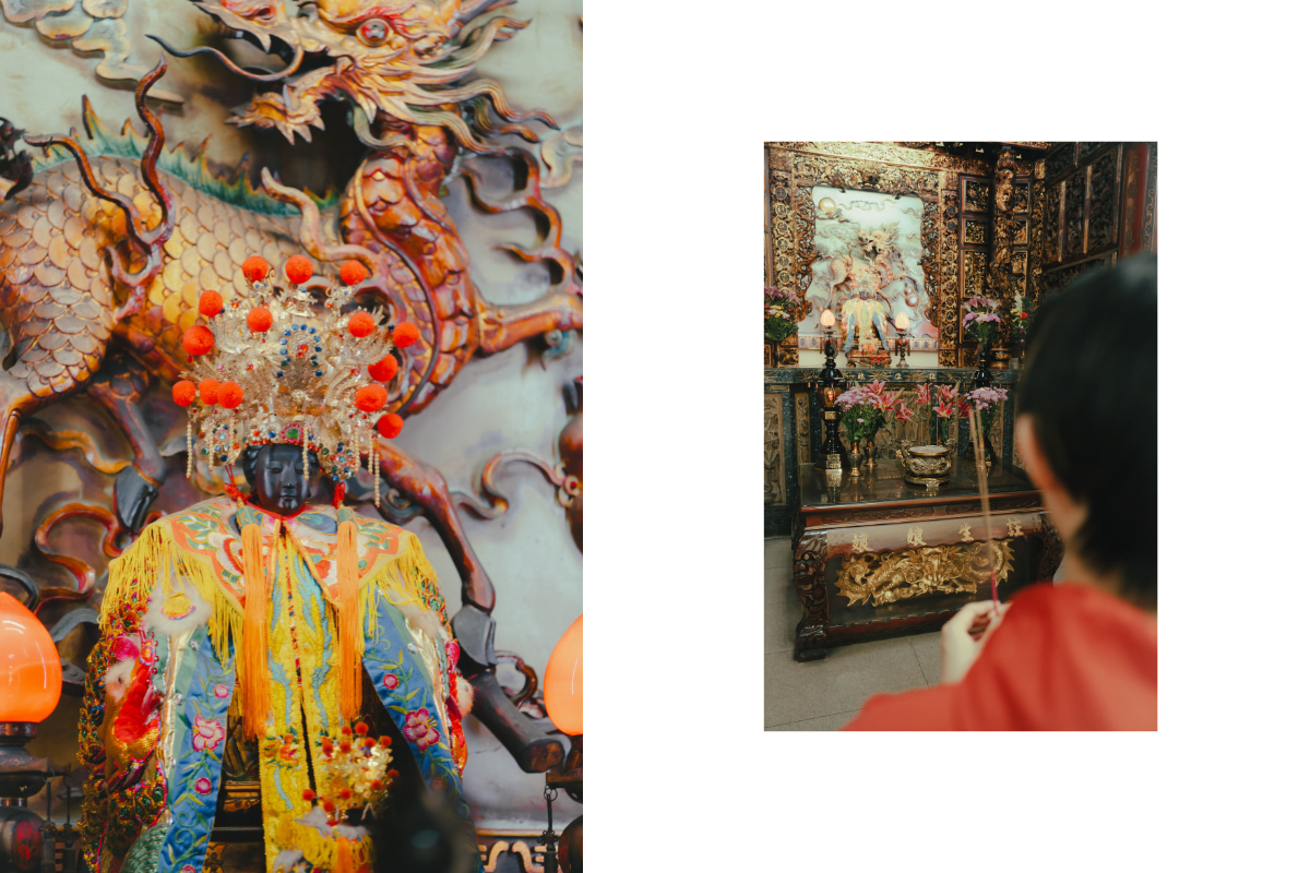 註生娘娘是掌管人間生兒育女之事的女神，也是初為人父的凱翔近年最有緣的神明。（攝影：Rafael Wu）