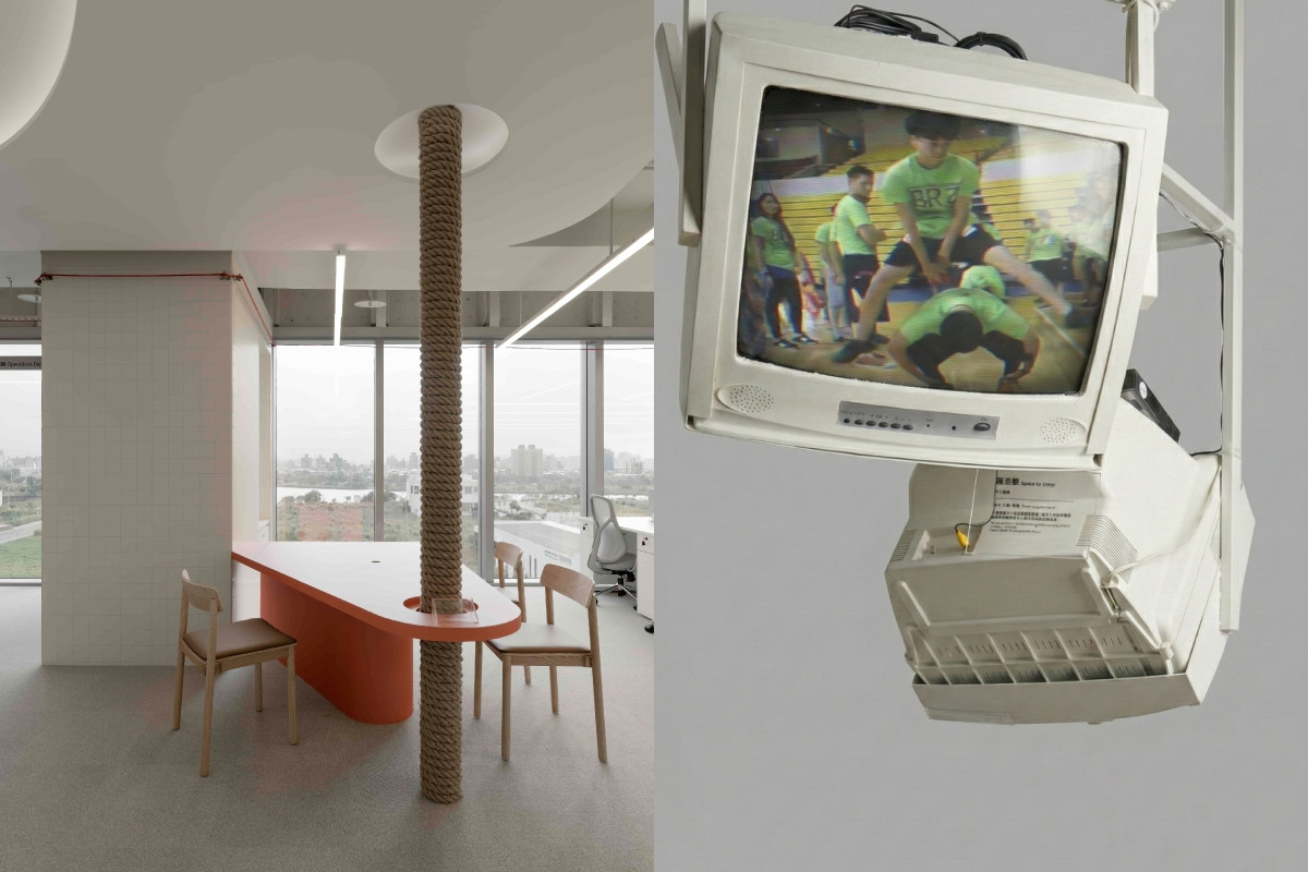 （左）《拔河》提示夥伴應當相互支持；（右）《跳馬背》記錄一場團結練習。（圖片提供：貳樓）