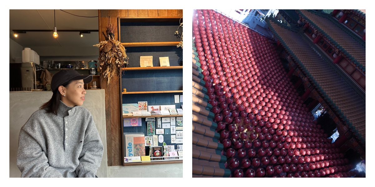 過年時三鳳宮會掛滿紅燈籠，令洪佩瑜印象深刻。（圖片提供：洪佩瑜）