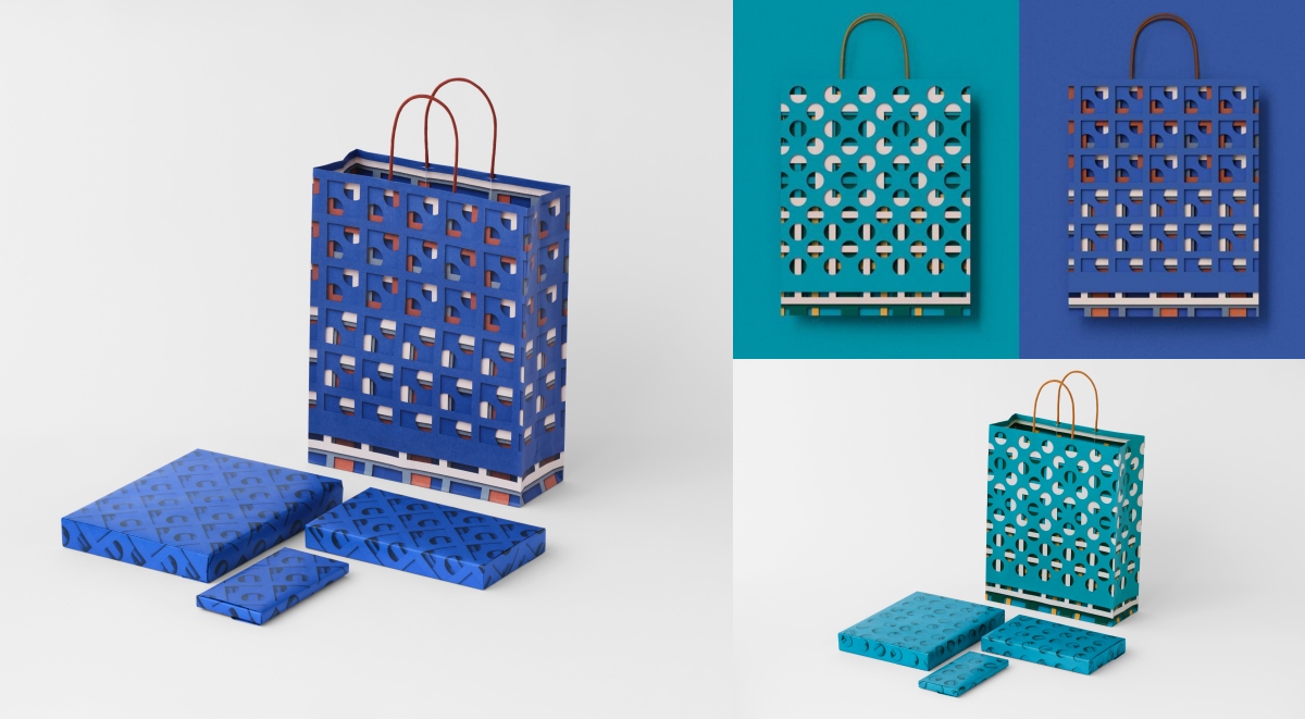 日本「大丸松坂屋百貨」全新紙袋設計！藝術總監三澤遙以堆疊紙藝呈現萬花筒「百樣圖」視覺