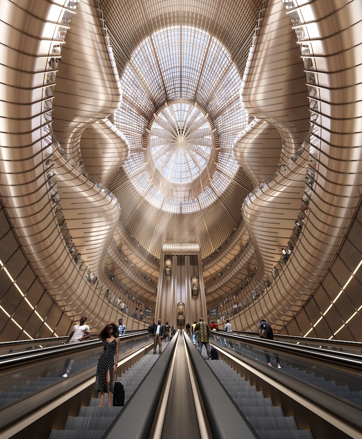 非洲史上最大規模航空建設！Zaha Hadid建築事務所設計「比紹夫圖機場」，融入東非大裂谷意象