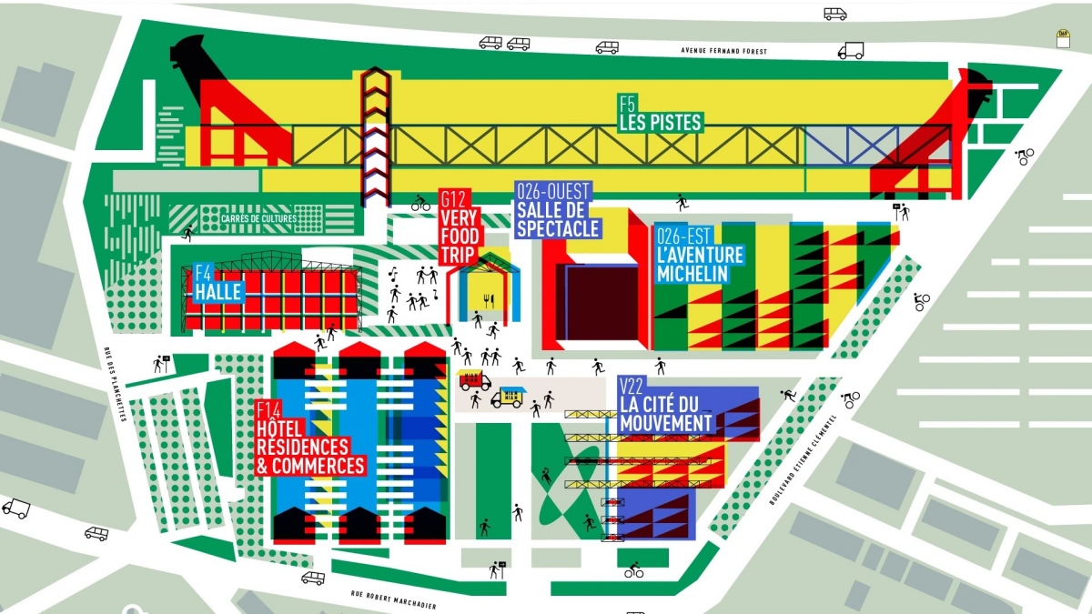米其林「Le Quartier des Pistes」園區（圖片來源：Saguez & Partners）