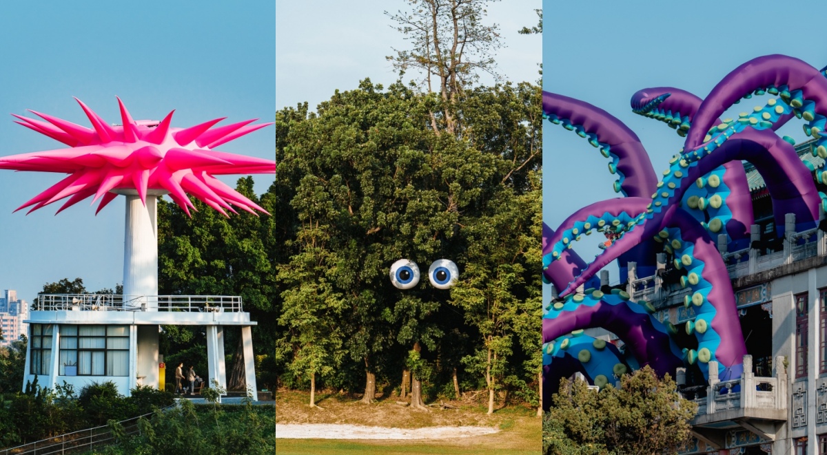 高雄果嶺公園、澄清湖畔變身森林藝境！破牆而出「巨型章魚」、森林長出「大眼睛」等9大藝術裝置盤點