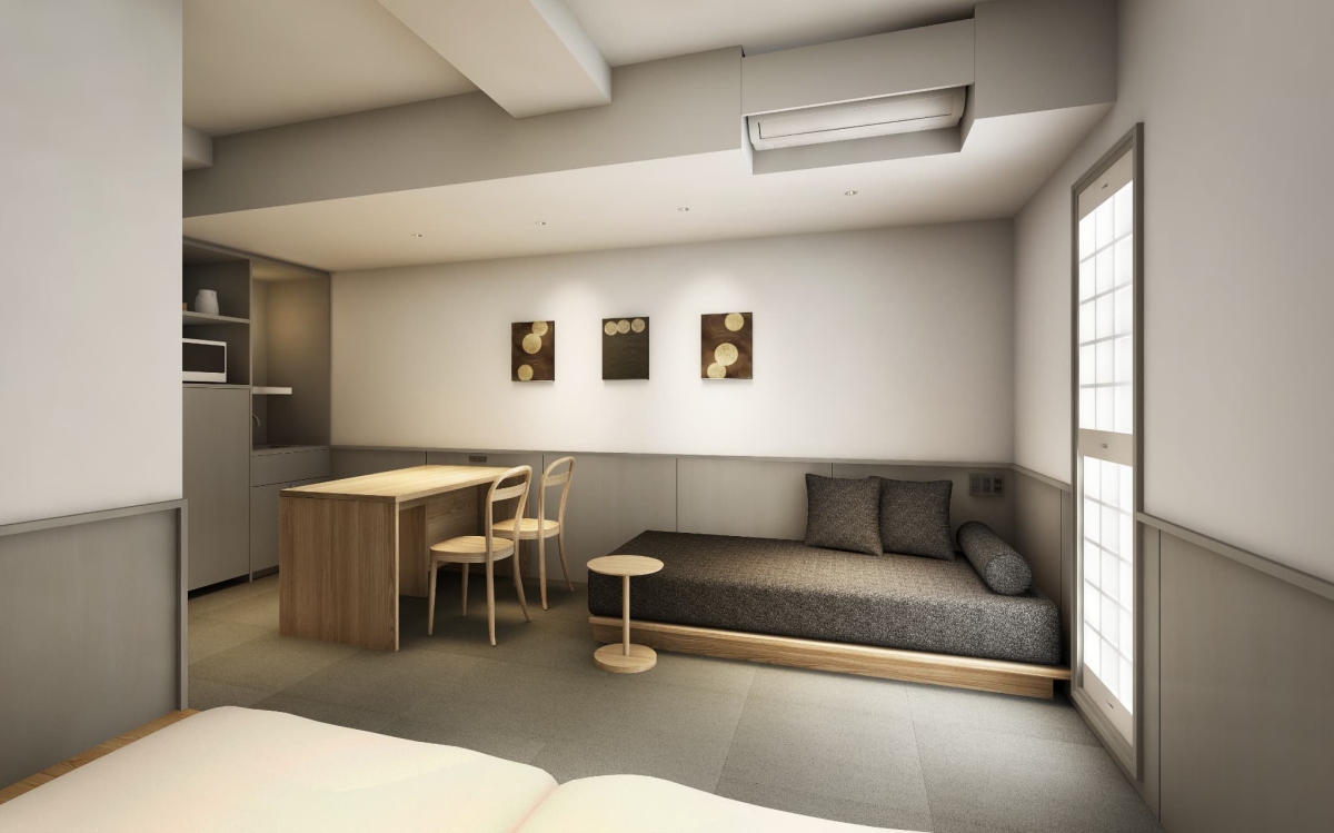 附浴缸雙床房（ツインルーム バスタブ付）（圖片來源：株式会社良品計画）