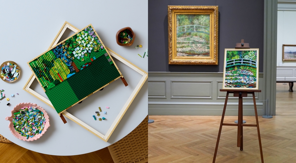 一片片拼出印象派風景！莫內《睡蓮池上的拱橋》變身樂高，攜手大都會藝術博物館重現經典名畫