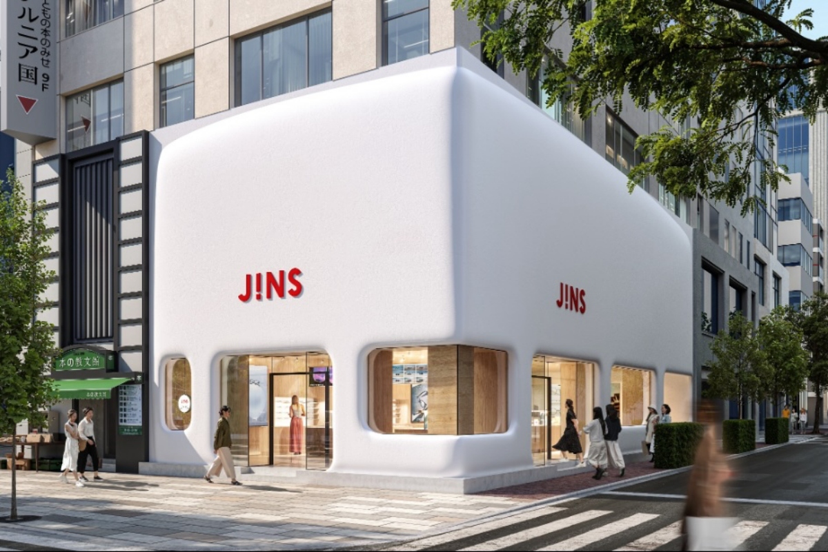 JINS在銀座開設全球旗艦店，並邀請藤本壯介操刀建築。（圖片來源：JINS）