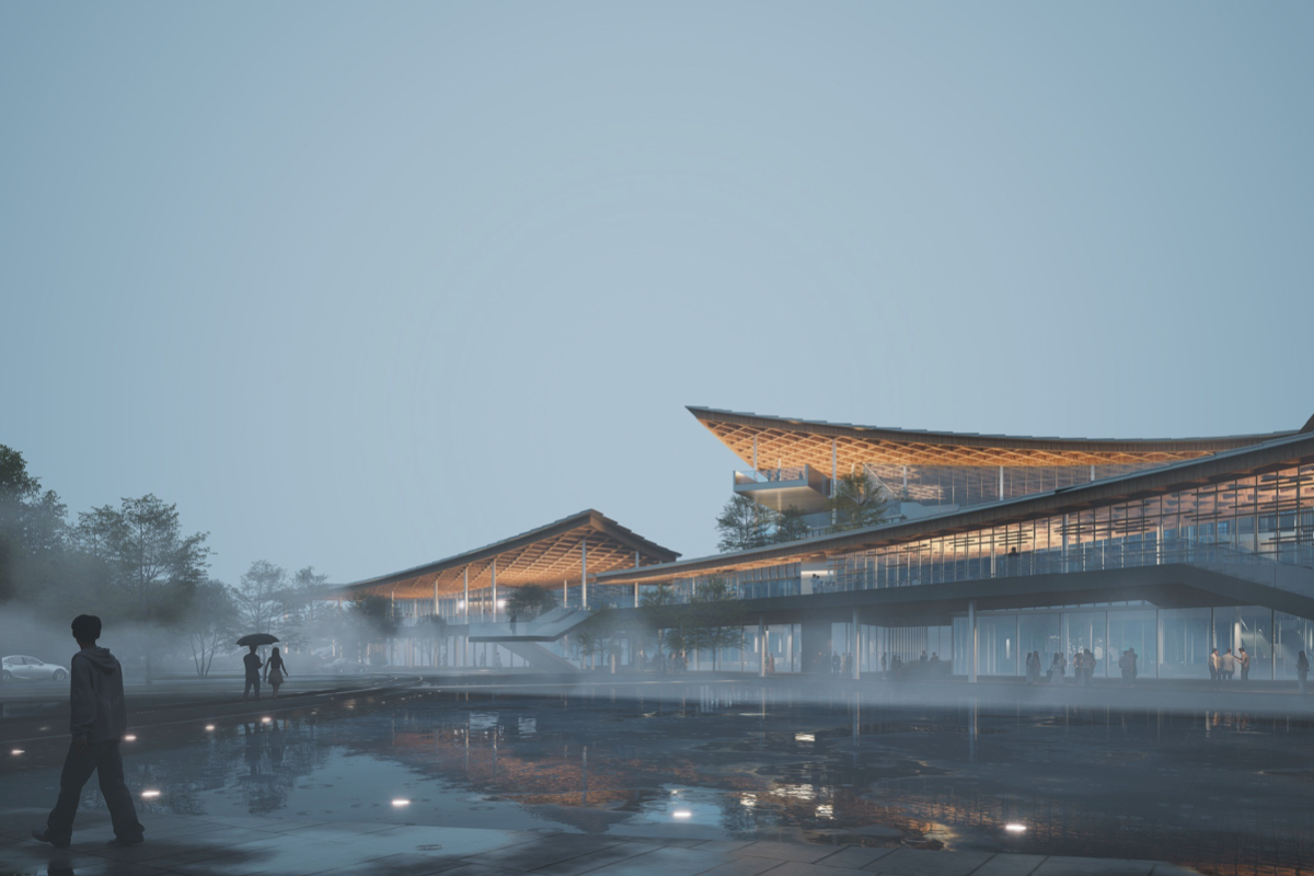 JJP設計「嘉義市總圖園區」建築！鋼木共構工法回應木都美名，動線呼應林鐵軌跡