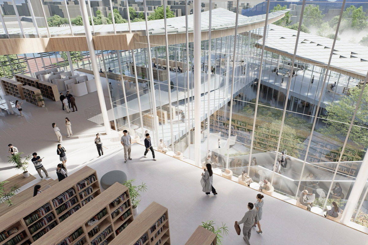 JJP設計「嘉義市總圖園區」建築！鋼木共構工法回應木都美名，動線呼應林鐵軌跡
