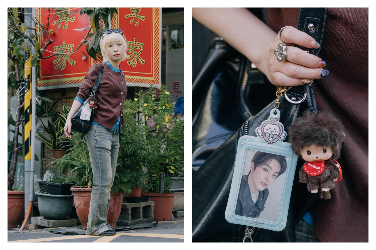 「包包上掛吊飾，希望後面的人會注意到我喜歡什麼！今日小卡是CORTIS安乾鎬。」（攝影：蔡耀徴）