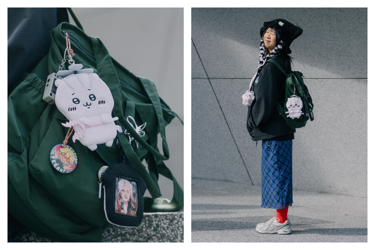 「今天要帶著我的朋友（吉伊卡哇），一起去看落日飛車演唱會！」（攝影：蔡耀徴）