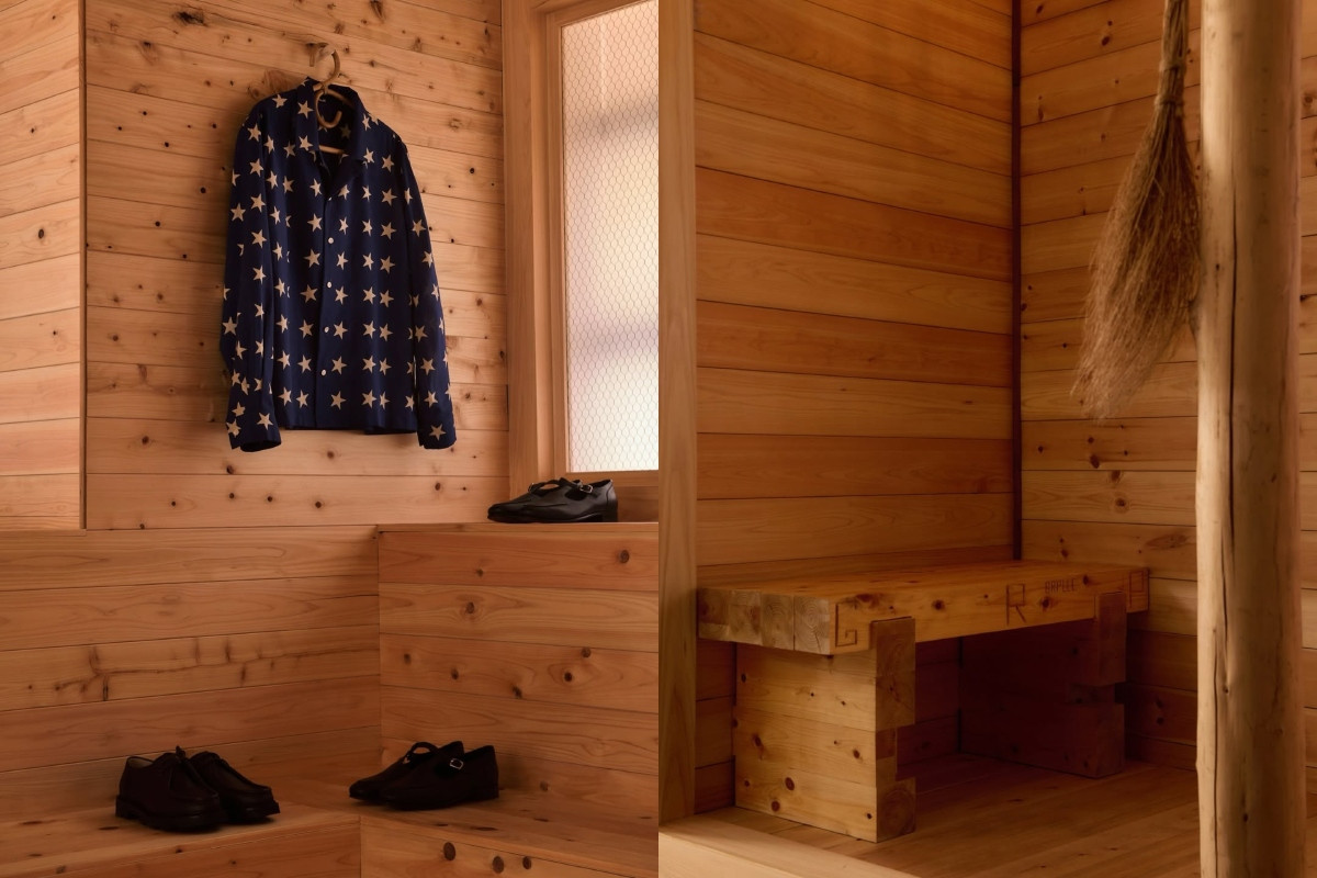 GRPLLC長凳（右）蘊藏鑿刻細節。（圖片來源：Instagram @bode）