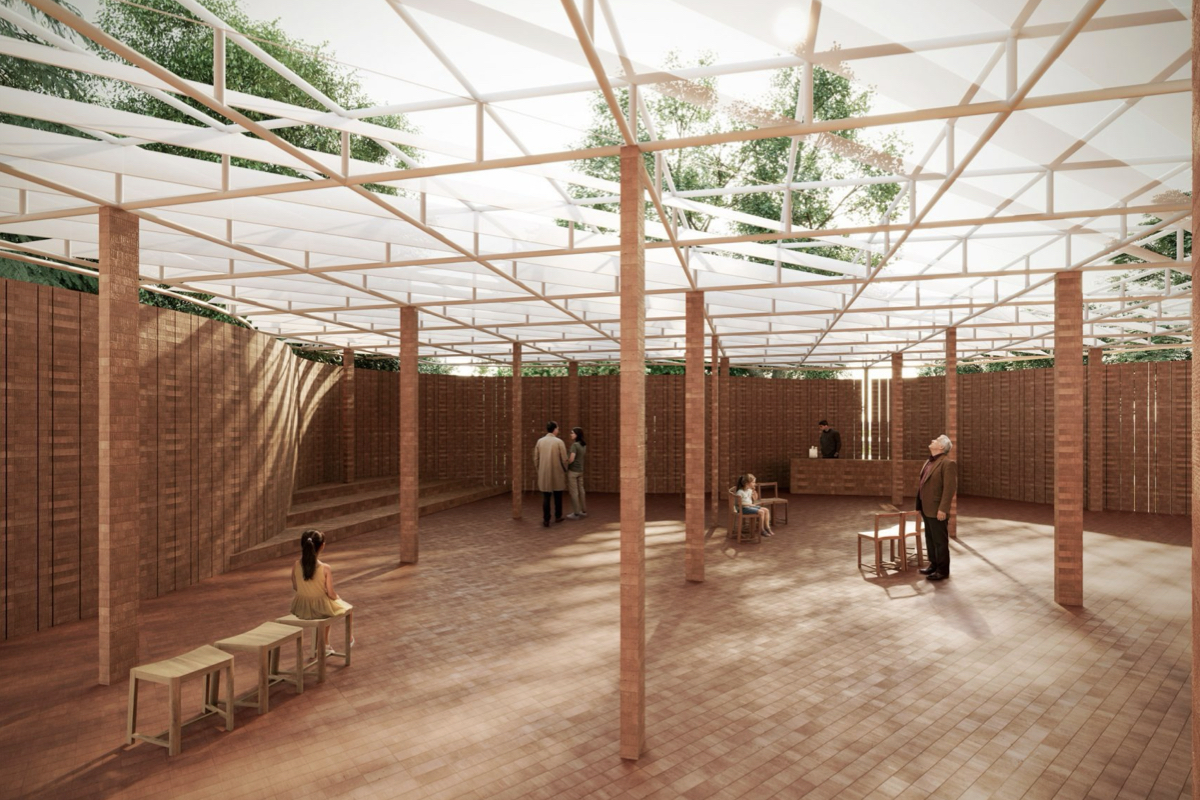 2026倫敦蛇形藝廊展亭亮相！Lanza Atelier致敬英式花園波浪牆，以「跳舞的紅磚牆」擁抱綠意