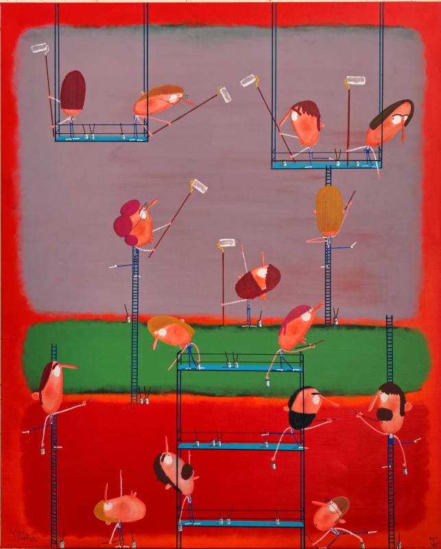 丁丁藝術空間＿莫伊·亞古斯_羅斯科製作中_壓克力、全麻畫布_100x81cm_2024