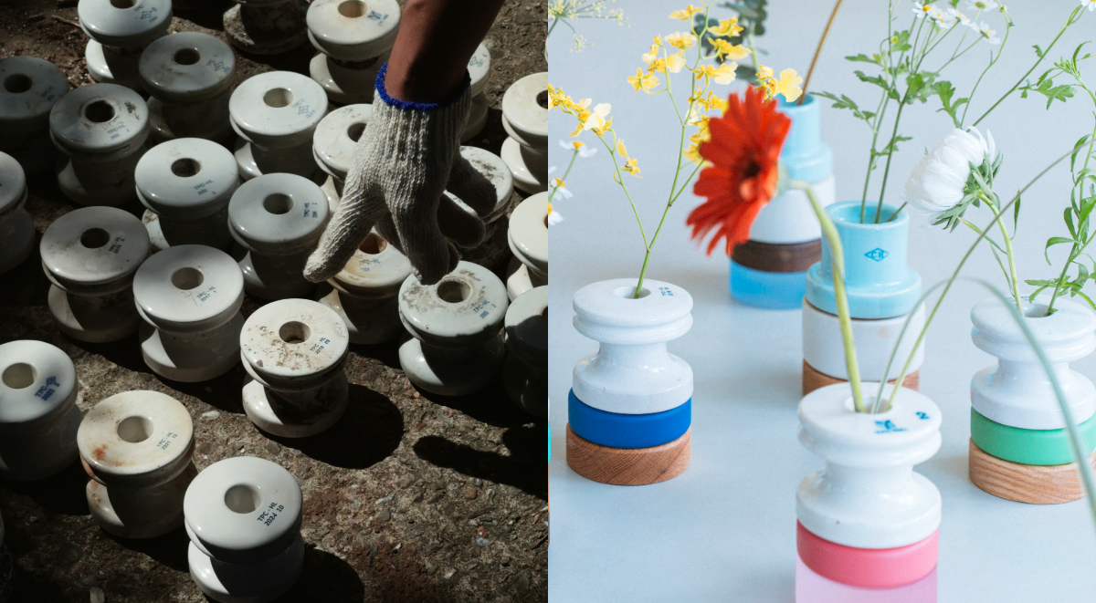 台電退役礙子變身美感花器！潮電X雙好設計X母栽讓高壓電絕緣體俏皮重生