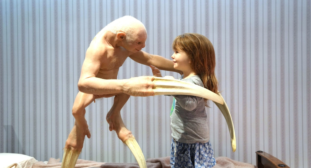 其作品《迎接賓客》。（圖片提供：毓繡美術館）