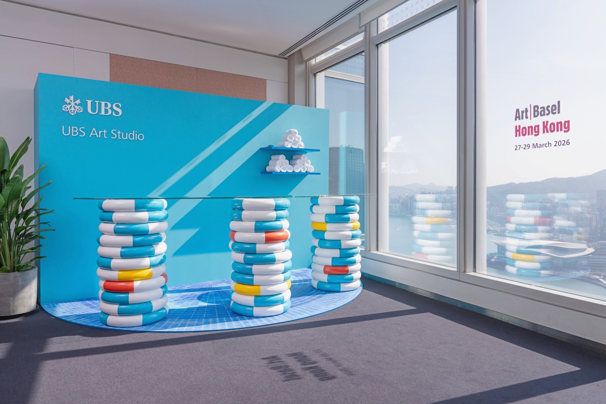 陳惠立作品展示一景，瑞銀藝術收藏（UBS Art Collection）委託創作，〈Mimimomo Pool〉，2026。（圖片提供：UBS ©︎Chan Wai Lap）