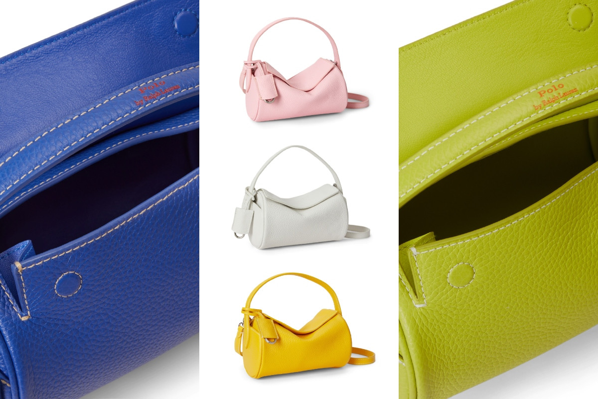 Polo Play迷你桶包（水母藍/棉花糖粉/紙白/金絲雀黃/青檸黃），參考價格 NT$18,880。（圖片提供：Polo Ralph Lauren）