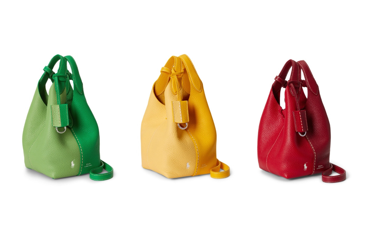 Polo Play皮革小型托特包（綠拼色/黃拼色/紅拼色），參考價格 NT$15,880。（圖片提供：Polo Ralph Lauren）