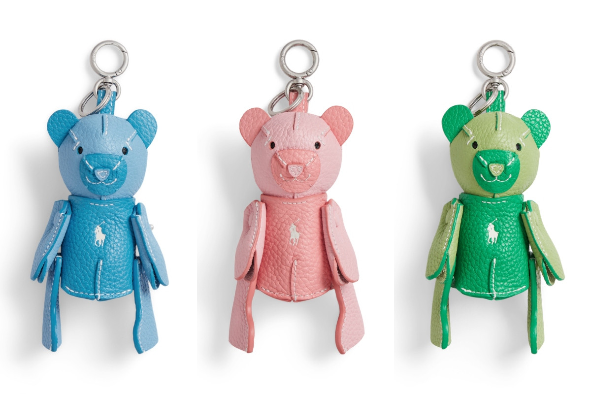 Polo Play小熊吊飾（粉藍拼色/粉紅拼色/粉綠拼色），參考價格 NT$5,880。（圖片提供：Polo Ralph Lauren）