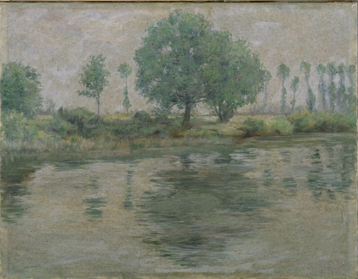 岡田三郎助，〈塞納河上游的景色〉，1899，69.2 x  83.0 cm，油彩。日本東京藝術大學典藏。（圖片提供：國美館）