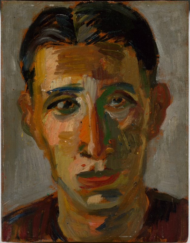 陳植棋〈自畫像〉，1925-1930，27 x 21 cm	，油彩、木板。家屬收藏。（圖片提供：國美館）