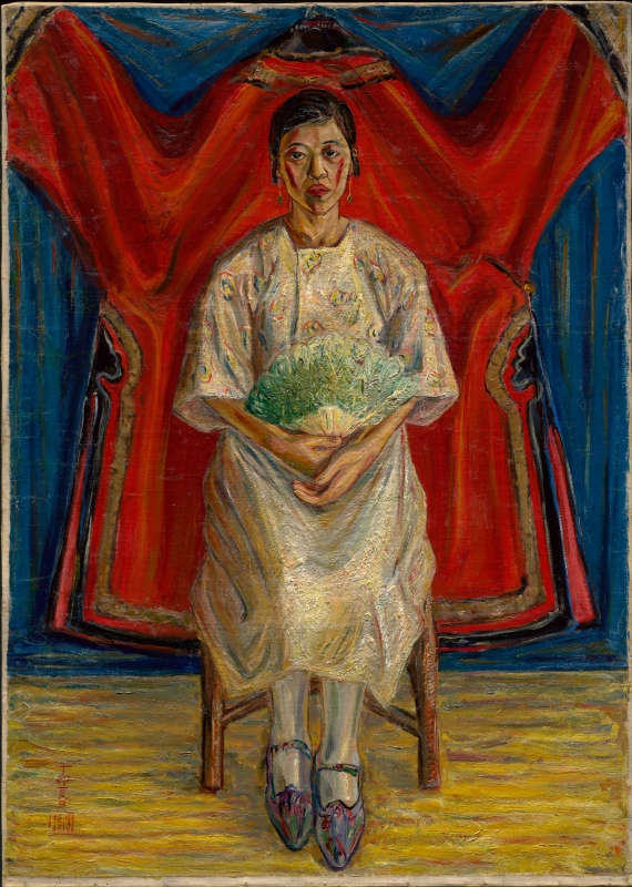 陳植棋，〈夫人像〉，1927，64.5 x 91 cm，油彩、畫布。家屬收藏。（圖片提供：國美館）