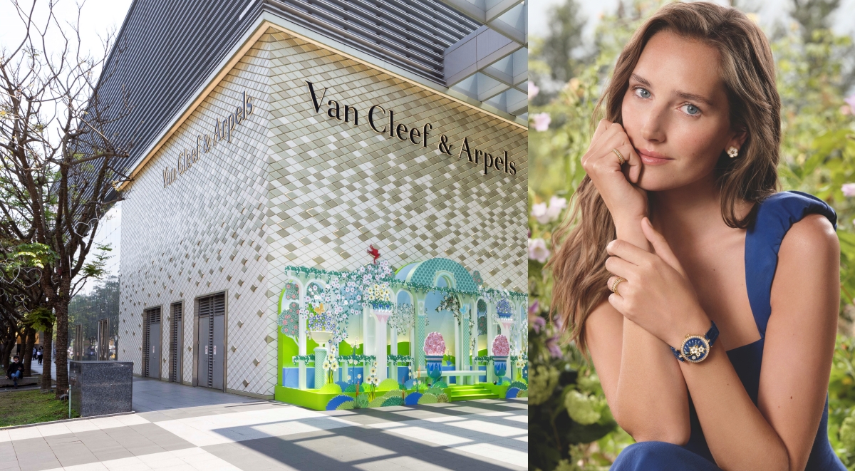 梵克雅寶 Lucky Spring 系列新作登場!法國插畫家 Charlotte Gastaut 操刀,微風信義旗艦店「春日花園」外牆同步亮相