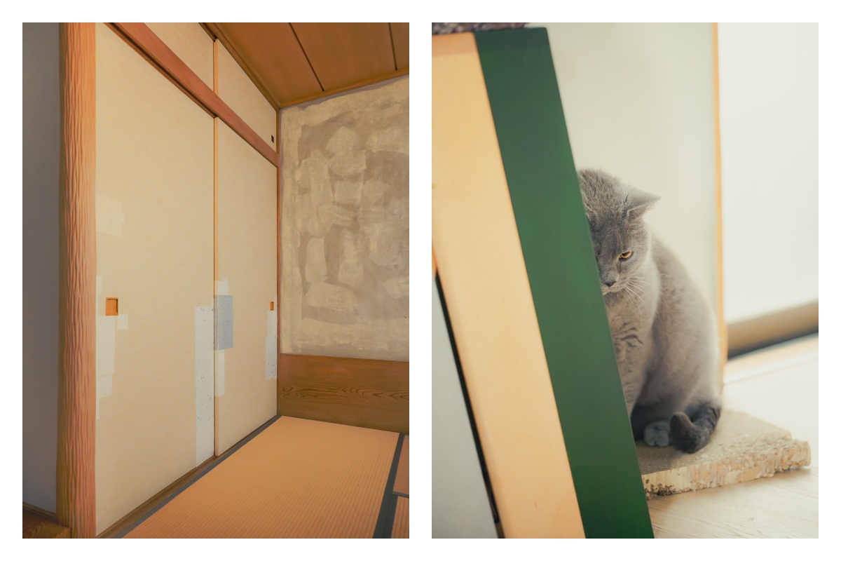 和室紙門上的補丁是Sunny調皮的痕跡。（攝影：傅詩翔）