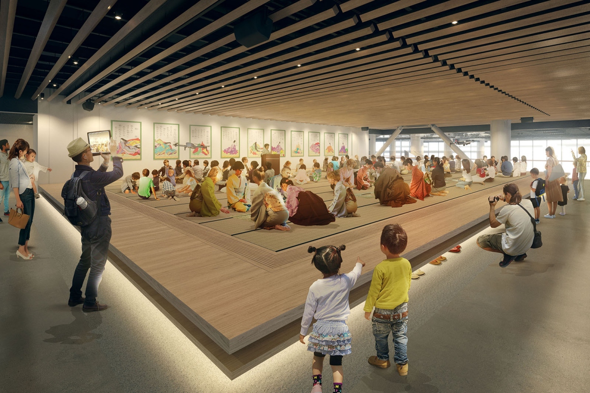 榻榻米空間（圖片來源：TAKANAWA GATEWAY CITY）