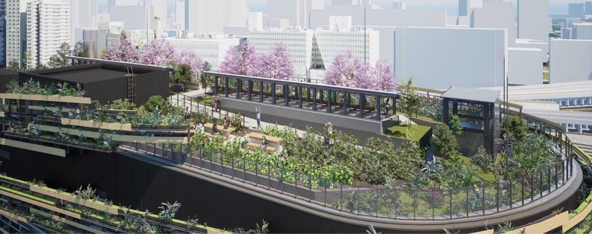 屋頂花園（圖片來源：TAKANAWA GATEWAY CITY）