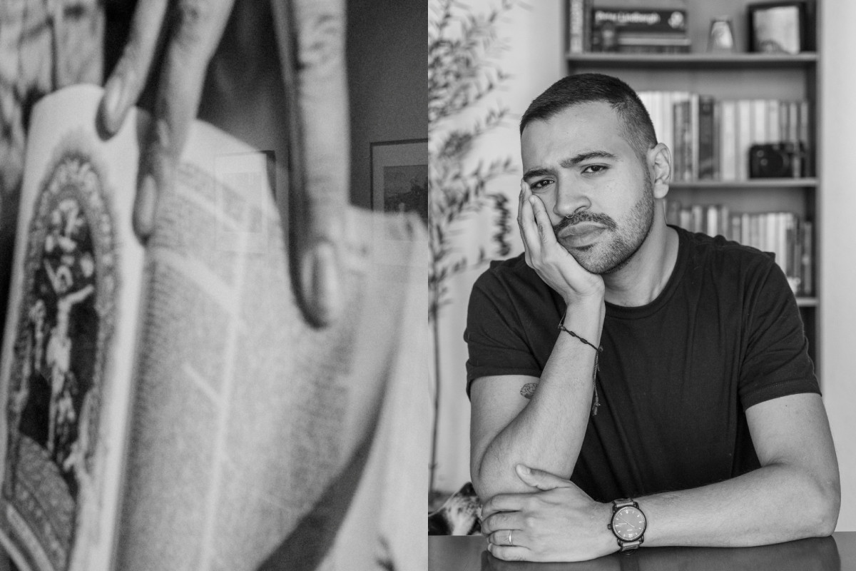 委內瑞拉攝影師Alejandro Cegarra及其展出作品一隅。（圖片提供：徠卡／右圖攝影：Elsa Acare）