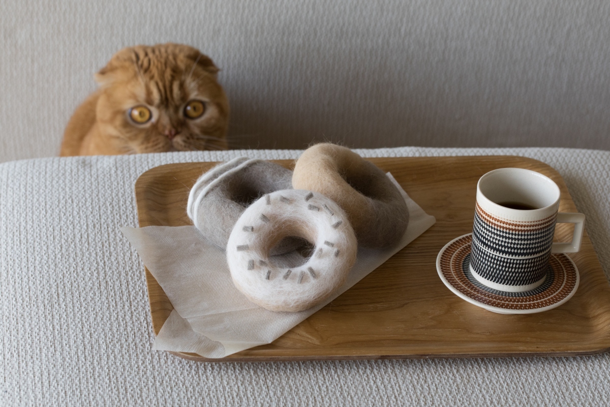 貓毛氈甜甜圈。（圖片提供：rojiman & umatan）