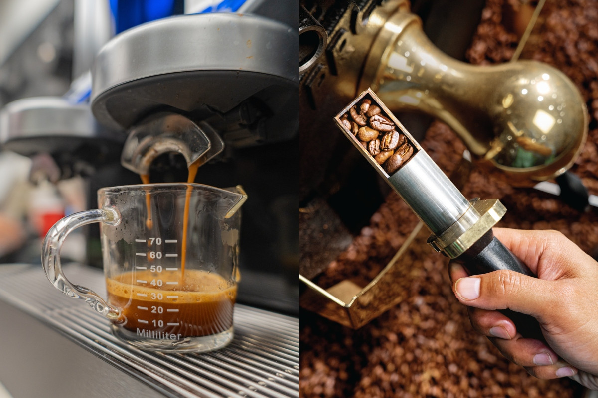 店內設置高效義式咖啡機，每30秒可完成一杯咖啡。（圖片提供：凱娜克咖啡）