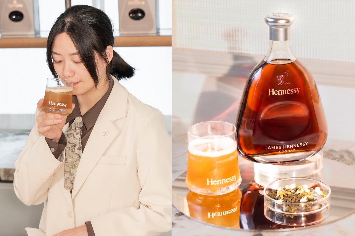 2025 Hennessy MyWay全球調酒挑戰賽台灣冠軍甘芸婷以台灣茶酒文化為靈感，展現軒尼詩詹姆士干邑白蘭地風味在創意調飲中的可能。（圖片提供：軒尼詩）