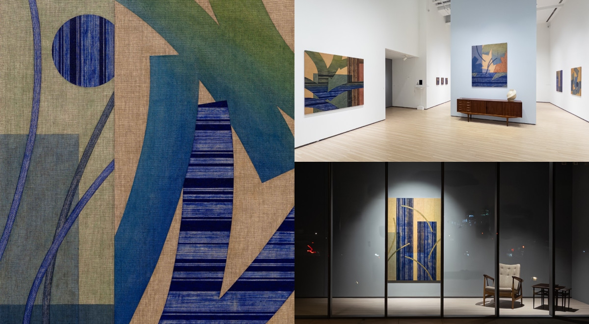 韓國藝術家李采個展《沁風・花間》進駐白石畫廊：藏青X透綠色塊構築流動圖景，「風吹花」殘影映照萬事留於人心的餘韻