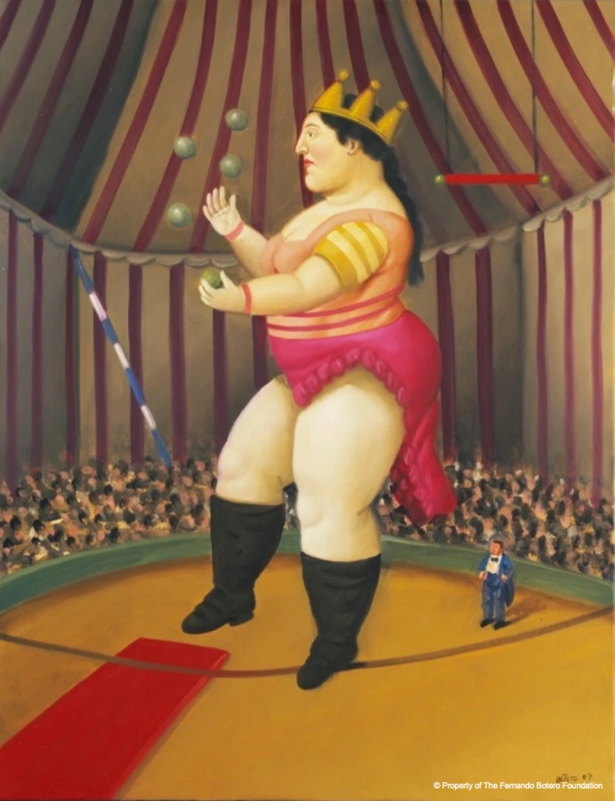 《走繩雜耍者》Fernando Botero, Juggler on the Rope, 2007（圖片提供：聯合數位文創）