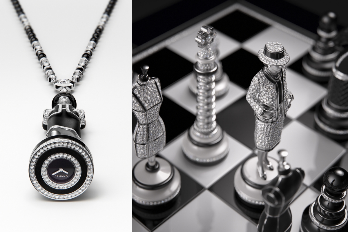 歷時2年研發，「棋盤時計」為 奠定CHANEL COCO GAME 限定系列的代表之作。（圖片提供：CHANEL）