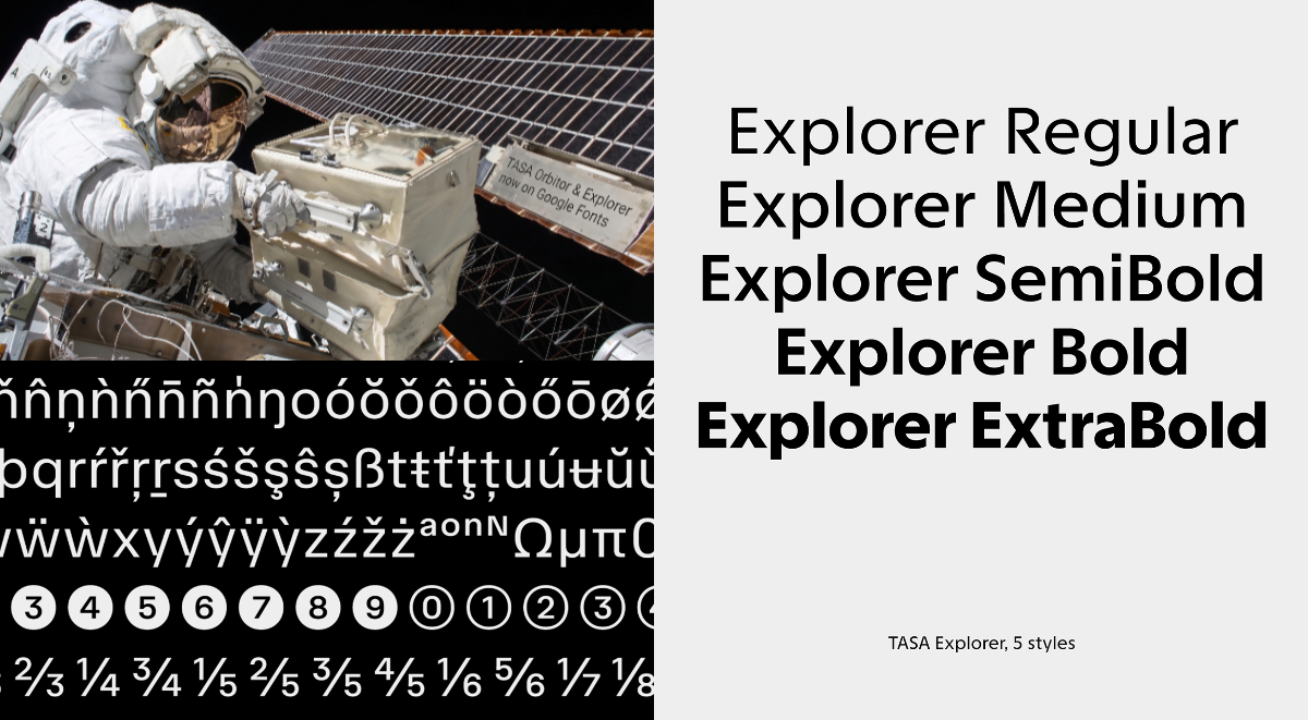 台灣製造歐文字體首登Google Fonts！Local Remote設計TASA太空中心專屬字體「Orbitor」與「Explorer」