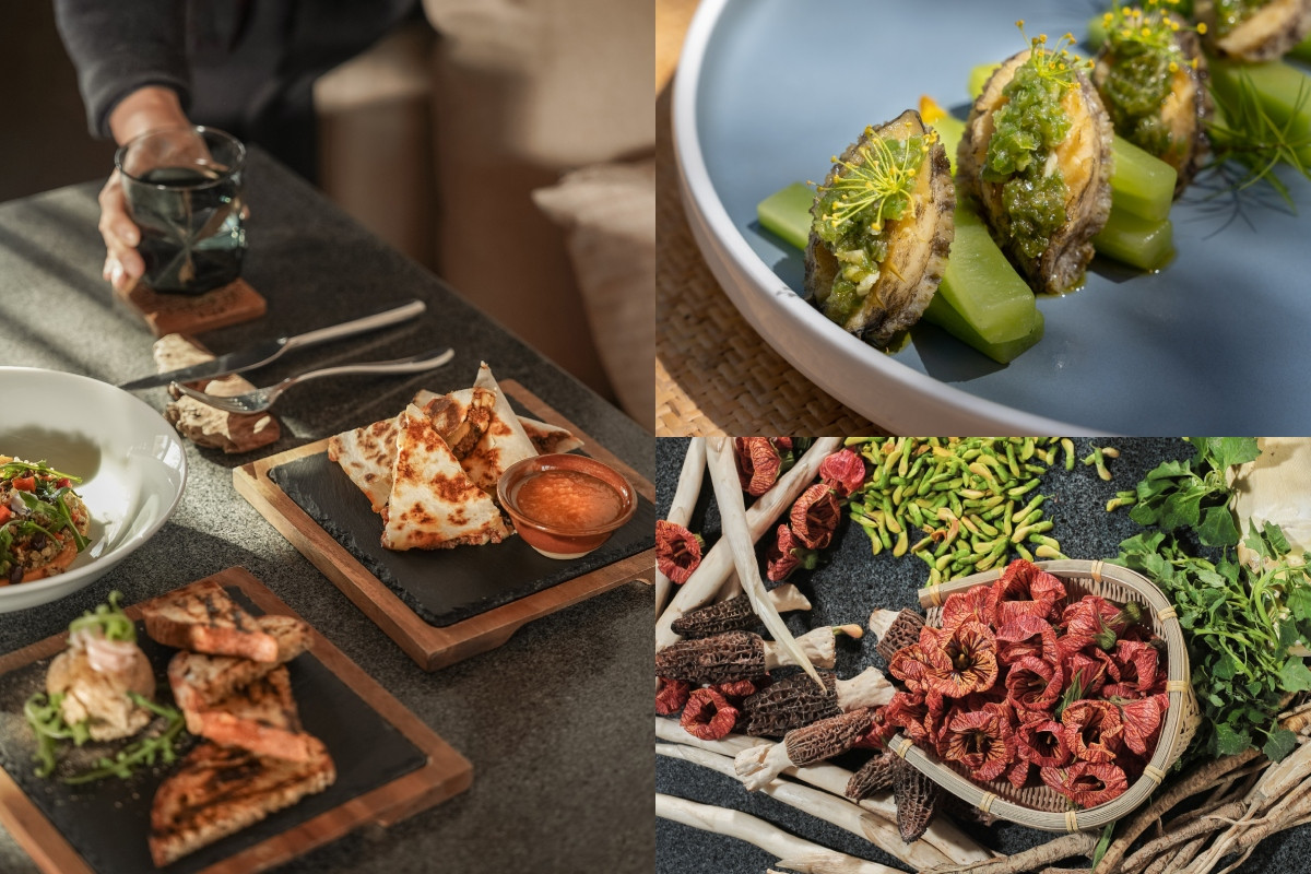 茶舍Bistro（左）及縵逸軒中餐廳（右）春季菜。（圖片提供：Aman）