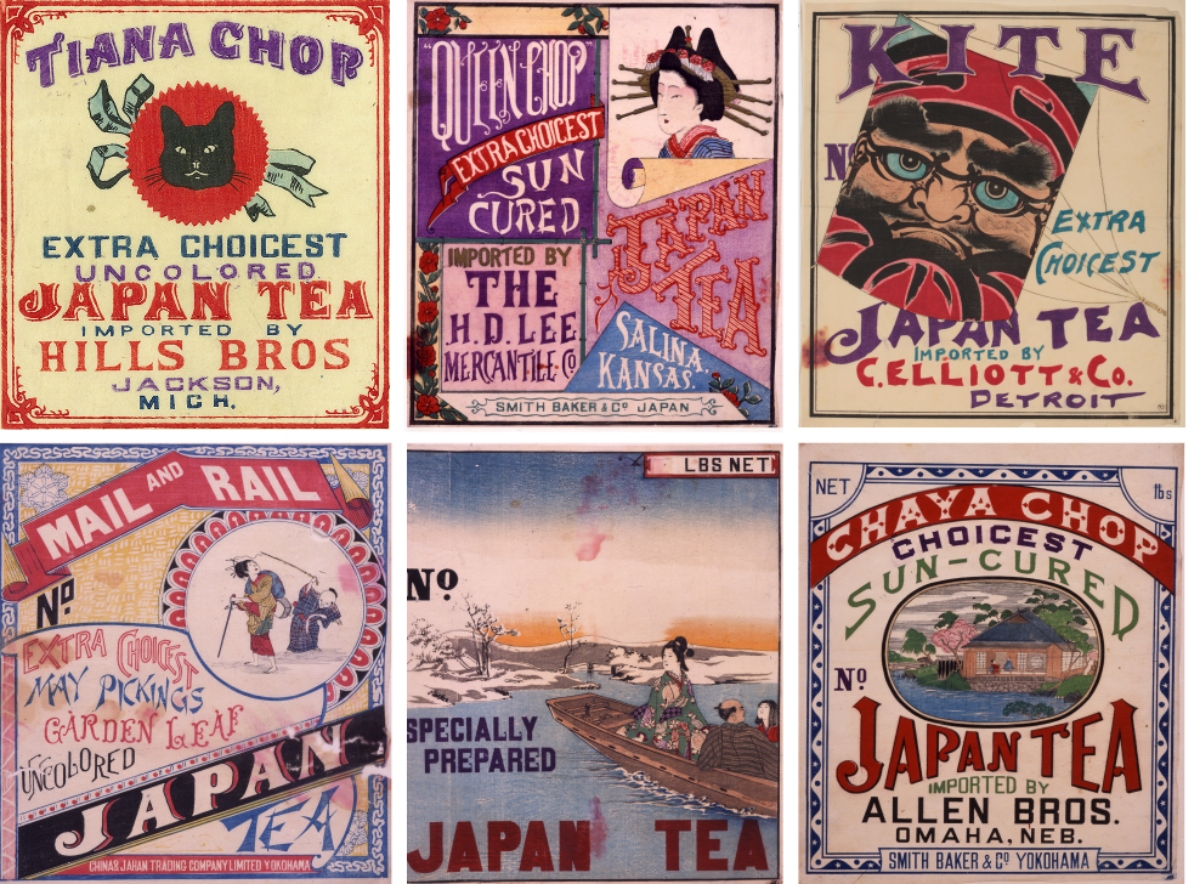 日本明治時期出口茶標（圖片來源：JAPAN TEA SHIZUOKA）